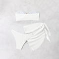 thumbnail image 4 of JoveMarine Women's Push-Up Three-Piece Bikini Set, Sexy Two-Piece Swimsuit with Padded Cups, Enhanced Lift Bikini Sets for Women,White M, 4 of 7