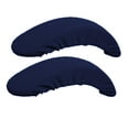 thumbnail image 3 of 2 Pcs Housses d'Accoudoir de Chaise Souples Extensibles Housses d'Accoudoir de Chaise de Bureau - Bleu Foncé, 3 of 7