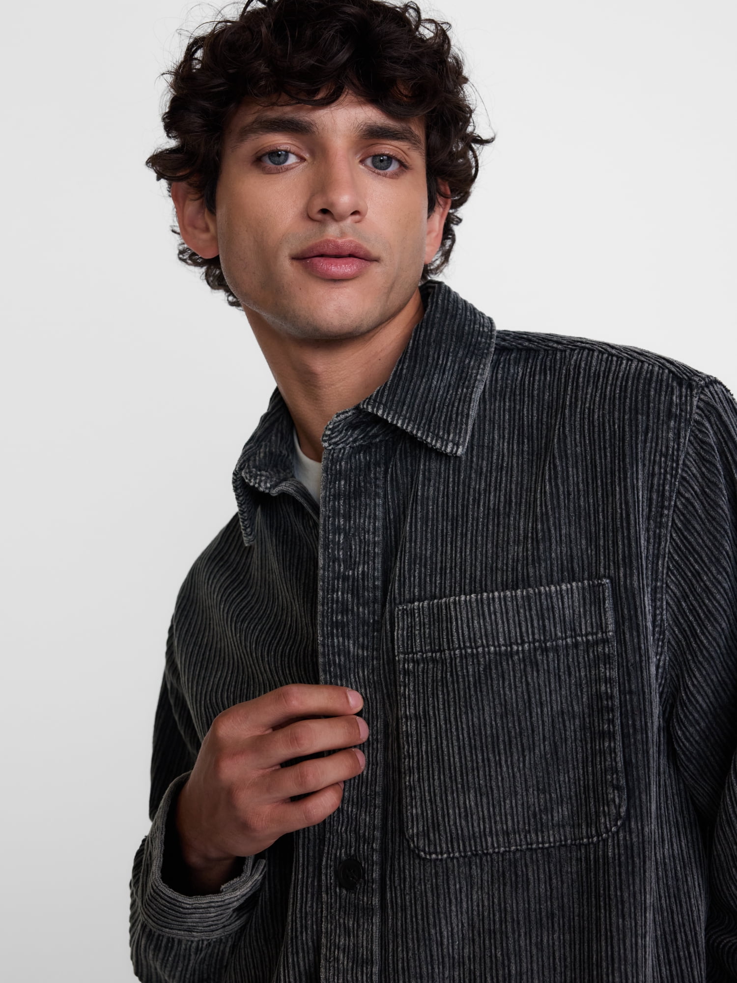 No Boundaries Cotton Corduroy Shacket, Men’s & Big Men’s XS-5XB