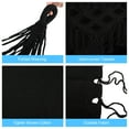 thumbnail image 6 of TOPCHANCES Hammock Hanging Swing Handmade Boho Large Brazilian Macrame Fringe 2 Person Hammock Swing Net Chair for Indoor Outdoor Patio Yard Garden, Black, 200x150cm, 6 of 8