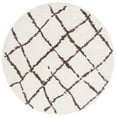 thumbnail image 4 of SAFAVIEH Berber Santana Geometric Shag Area Rug, Cream/Brown, 5'1" x 7'6", 4 of 10