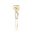 thumbnail image 4 of Rosec Jewels Lab Created Diamond Heart Engagement Ring with Halo, EF-VS Grade - Ready to Gift, 14K Yellow Gold, US 4.50, 4 of 9