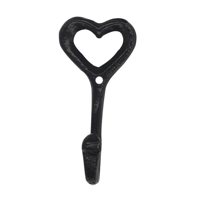 Ganchos decorativos de pared para abrigos, toallas, 8 unidades, para colgar llaves, bolsos, abrigos, de hierro fundido, estilo vintage, con forma de corazón, para decoración del hogar