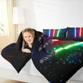thumbnail image 4 of jejeloiu Gradient Light Fashion Games Full Size Comforter Sets,Galaxy Starry Sky Bedding Comforter Set,Red Blue Green Bedding Sets For Teens,Luxury Bedroom Decor Reversible,3-Piece, 4 of 8
