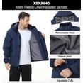 thumbnail image 5 of Xidunhg Men's Winter Skiing Jackets Water Resistant Warm Fleece Coats Parka Raincoats Snowboard Jacket with Hood Multi-Pocket Navy 2XL, 5 of 11