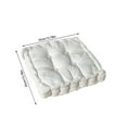 thumbnail image 3 of Meditation Floor Pillow Set of 1, Square Large Pillows Seating for Adults, Tufted Corduroy Cushion for Tatami Living Room, White, 22x22 Inch, 3 of 6
