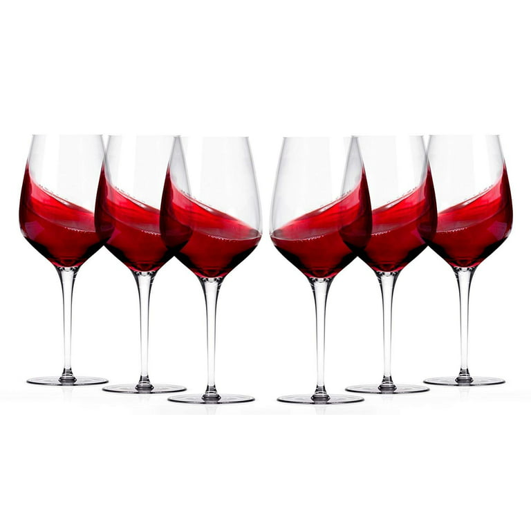 Keltum Lead-Free Crystal Red Wine Glasses, Set of 2