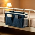 thumbnail image 2 of Ouuluon Bedside Caddy Organizer, Thick Tool-Free Dorm Bedside Caddy, 15x8in Blue Storage Bag with Water Bottle Holders for Dorm Bunk Beds Bedroom, 2 of 7