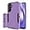 Black/Purple, variant on for Samsung Galaxy S23-FE Case, and Glass Screen Protector, Dust-Proof Port Cover, Full Body Silicone Rubber Covered, Non-Slip Drop-Proof Phone Case for S23 FE 5G(2023), Green/Grey
