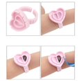 thumbnail image 4 of 100pcs Eyelash Extension Glue Ring Adjustable Disposable Heart Shape Portable for Beauty Salons Pink, 4 of 5