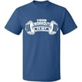 thumbnail image 2 of OXI T-Shirt - Your Workout is, Basic Casual T-Shirt for Men's and Women Fleece T-Shirt Short Sleeve - Indigo Blue Large, 2 of 3