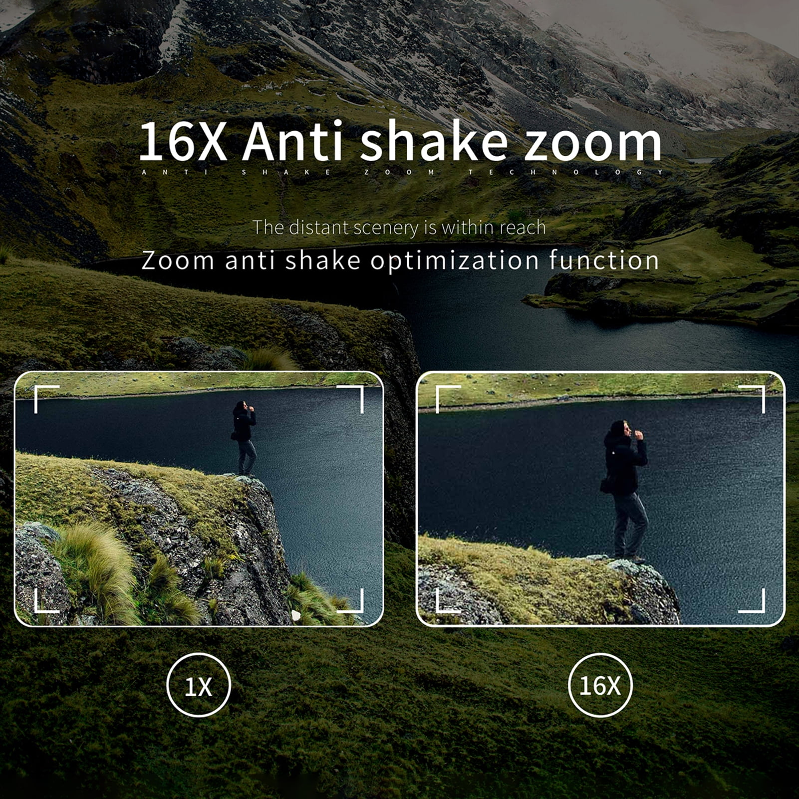 Digital Camera,4k Camera Wifi Screen 16x -shake Lens 3 Inch 3 Inch Ips 16x -shake Vision Video Camera Dual Filters Birthday Festival Built-in Battery Beauty Camera Wifi Video