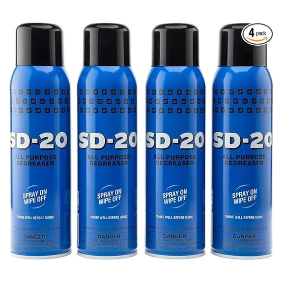 SD-20 All Purpose Degreaser Spray - 510g Pack of 4 - Heavy Duty Grease Remover for Kitchen, Garage, Automotive - Multi-Surface Cleaner