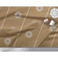 thumbnail image 2 of Soimoi polyester Crepe Fabric Stripe & Floral Artistic Printed Craft Fabric by the Yard 42 Inch Wide, 2 of 3