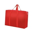 thumbnail image 2 of Bolsa de mudanza, bolsa de lona, multifuncional, portátil, con asas, organizador de embalaje, bolsa de almacenamiento para viajes, dormitorios, sótano 78x55x25 cm Rojo, 2 of 8