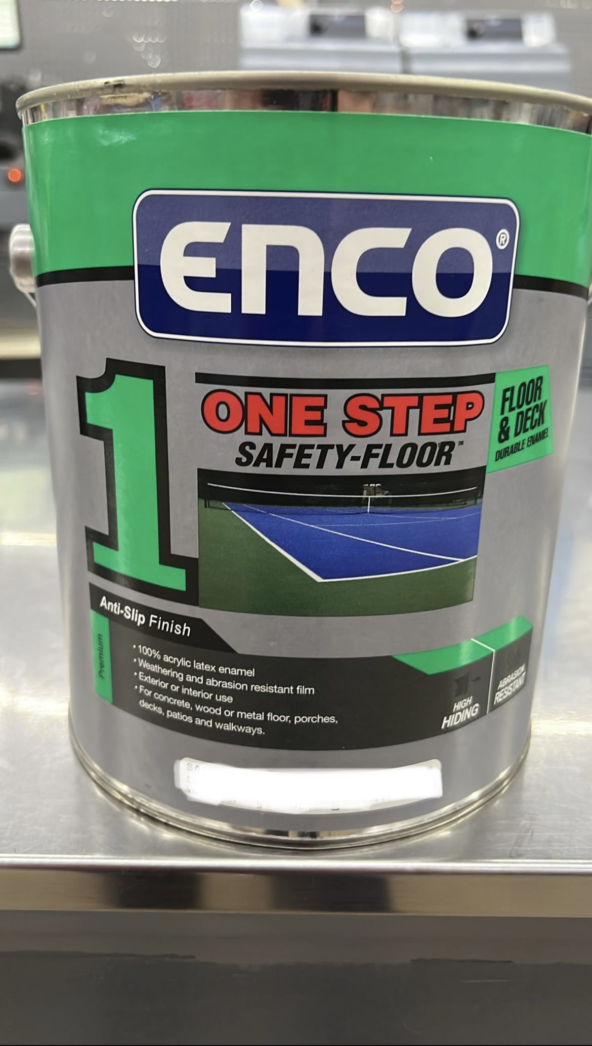 Enco Safety Floor Sanded Park Gray, 1 Gallon