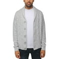 thumbnail image 5 of X RAY JEANS Mens Shawl Collar Cable Knit Cardigan, Oatmeal, M, 5 of 6