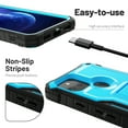 thumbnail image 3 of ExoGuard For Google Pixel 5 Case, Phone Case with Screen Protector and Kickstand (Blue), 3 of 7