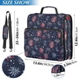 thumbnail image 2 of FORMRS Zipper Binder with Shoulder Strap 2-inch Ring 500 Sheet Capacity File Bag, Red and Blue Fireworks Pattern, 2 of 5