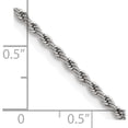 thumbnail image 3 of Stainless Steel Polished 2.4mm 30 Inch Rope Chain (30 X 2.4) Made In China srn672-30, 3 of 5