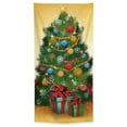 thumbnail image 4 of Christmas Front Door Decoration, Christmas Elastic Fabric Door Covers, Christmas Stretch Door Cover, Door Porch Covers for Home Party Holidays Decoration, 35x79 In, 4 of 7