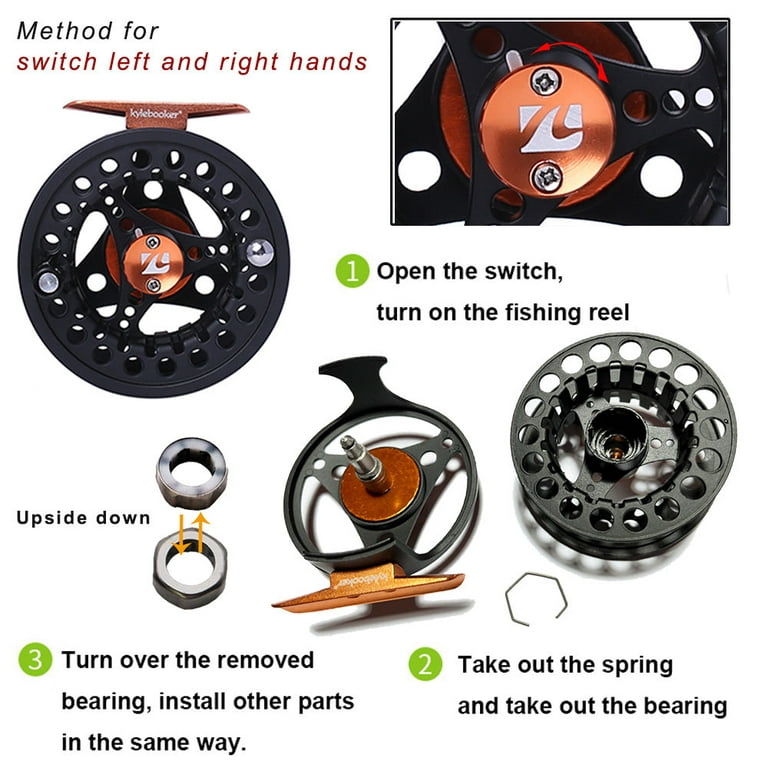 Fly Fishing Reel Large Arbor with Aluminum Body Fly Reel 5/6wt