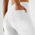 thumbnail image 6 of XFLWAM Bell Bottom Jeans for Women High Waisted Stretchy Flare Jeans with Pockets Trendy Crossover Pull On Flare Jeggings White XL, 6 of 8