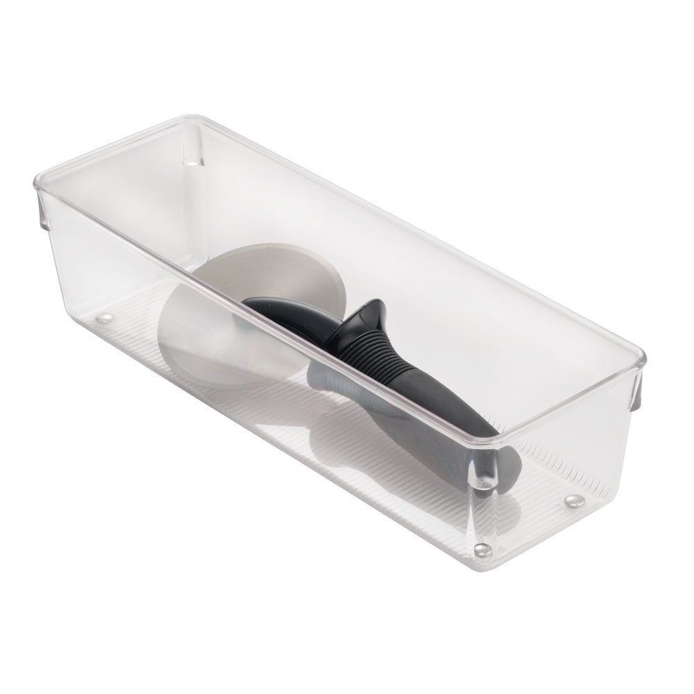 InterDesign Clear Linus Drawer Organizer 4 x 12 x 3