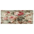 thumbnail image 3 of BZSMCE Set of 2 Pieces Kitchen Window Curtain Fashion Classic Rose Garden Fabric Printed 27x24in/27x36in, 3 of 9