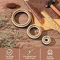 thumbnail image 5 of 3 PCS Leather Cutting Die Set Wood Dies for Leather Cutter Circle Cutting Wooden Base Dies for for Leather Crafts Punching Die Set for Handmade DIY 29.5mm 59mm 89mm, 5 of 6