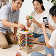thumbnail image 4 of Colorful Wooden Sticks Dice Board Game, Fun Family Game for Home Gatherings & Travel, Engaging Tabletop Game to Enhance Focus & Hand-Eye Coordination for Adults, A, 1pc, 4 of 9