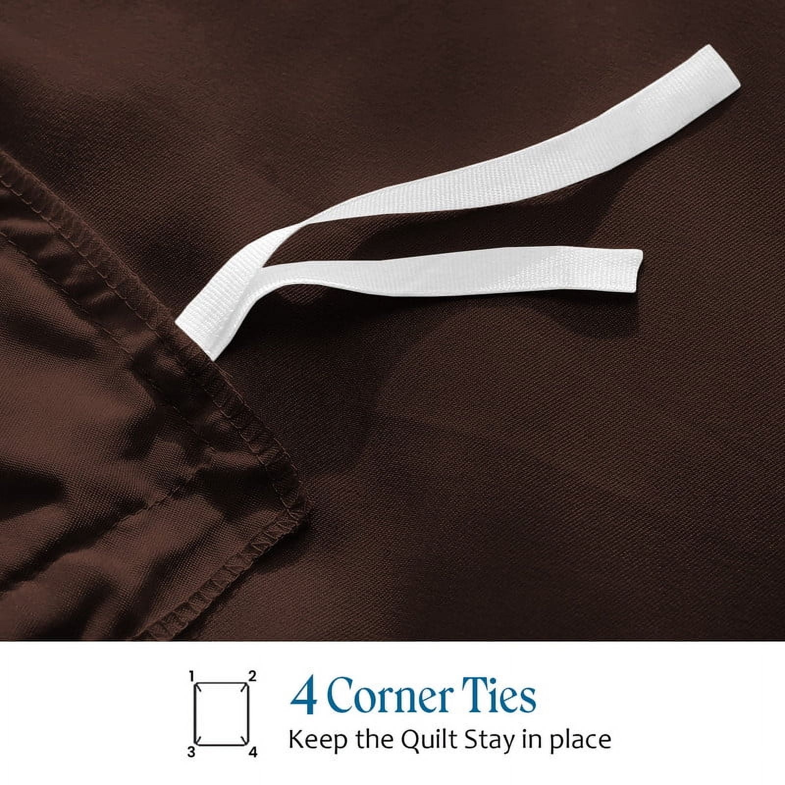 1000 Thread Count 100% Egyptian Cotton 1 Piece Duvet Cover with Zipper Closure & Corner Cal King/King 1 Pc Duvet Cover Color Chocolate Solid