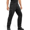 thumbnail image 2 of TRGPSG Men's Ripstop Work Pants, 8-Pocket Utility Cargo Pants with Side Elastic Waist, Stretch Water-Resistant Outdoor Hiking Trousers(No Belts), 2 of 6