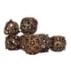 thumbnail image 2 of Hollow Dice Set, 7pcs Balanced Rolling Metal Dice Set Pattern Engraved Polyhedral Copper For Adults For Board Games, 2 of 8