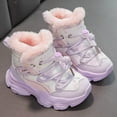 thumbnail image 6 of Quealent Kids Snow Boots for Boys Girls Winter Warm Waterproof Non Slip Outdoor Shoes Cold Weather (Toddler/Little Kid/Big Kid) Purple for Size 3.5, 6 of 8