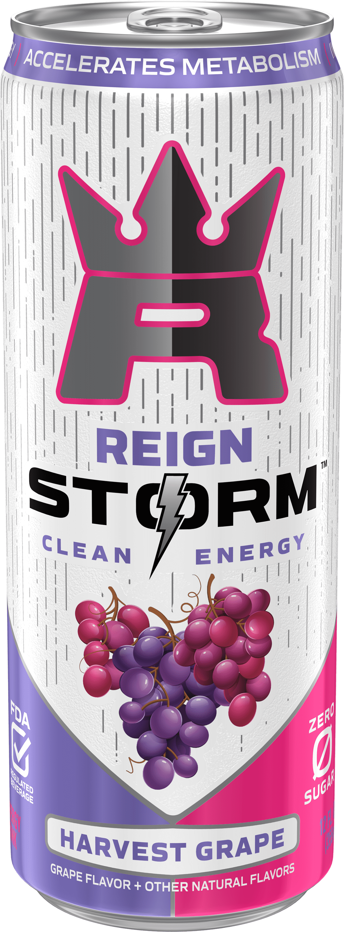 Reign Storm, VP Kiwi Blend, Valencia Orange, Harvest Grape, Clean Energy Drink, 12 fl oz, 12 Pk
