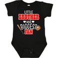 thumbnail image 3 of Inktastic Little Brother and Biggest Fan- Baseball Glove and Bat Boys Baby Bodysuit, 3 of 5