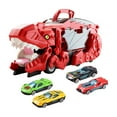 thumbnail image 4 of Pista deslizante para vehículo de deglución de dinosaurios, recuerdo de fiesta, transporte de golondrinas de dinosaurios Rojo con 4 autos., 4 of 9