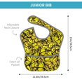 thumbnail image 2 of Bingfone Mess-Proof Baby Bib - Waterproof Bib for Baby Boy or Girl with Food Catcher Pocket, Unisex-Yellow Butterflies, 2 of 6