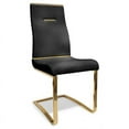 thumbnail image 2 of Pemberly Row Faux Leather Dining Chair in Black (Set of 2), 2 of 5