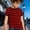 Red, variant on RTKFRFLM Kids Striped Graphic T-Shirt Short Sleeve Cotton Top for Boys & Girls Red 8-9 Years