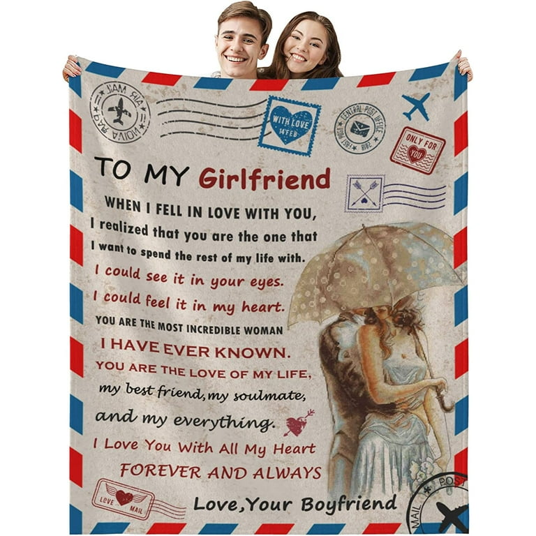 to My Girlfriend Blanket Gifts for Girlfriend Anniversary Romantic I Love You Gifts for Her Super Soft Throw Blankets for Anniversary Birthday Valentine s Day Gifts 50 x60 Walmart