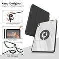 thumbnail image 4 of Kenke Case Compatible with iPad (A16) 11th Generation 11 inch 2025,iPad 10th Generation 10.9 Inch 2022 Magnetic Ring Supports 360° Rotation,Slim Protective Cover with Clear Back Shell, Black, 4 of 8