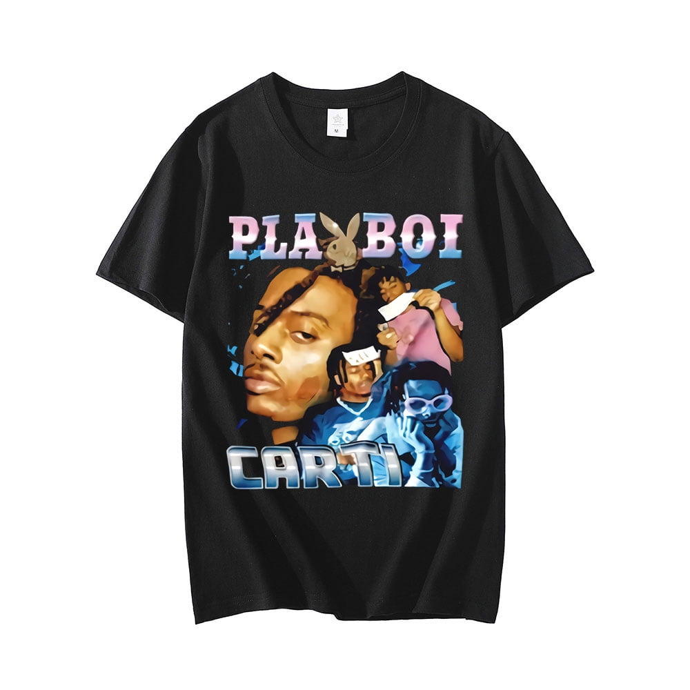Chomel New Playboi Carti Music Album Red Print T-shirt Vintage 90s
