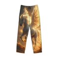 thumbnail image 2 of Vsdgher Golden Winged White Horse Print Mens Pajama Pants Sleep & Lounge Pants, PJ Bottoms With elastic waistb and Pockets, 2 of 5