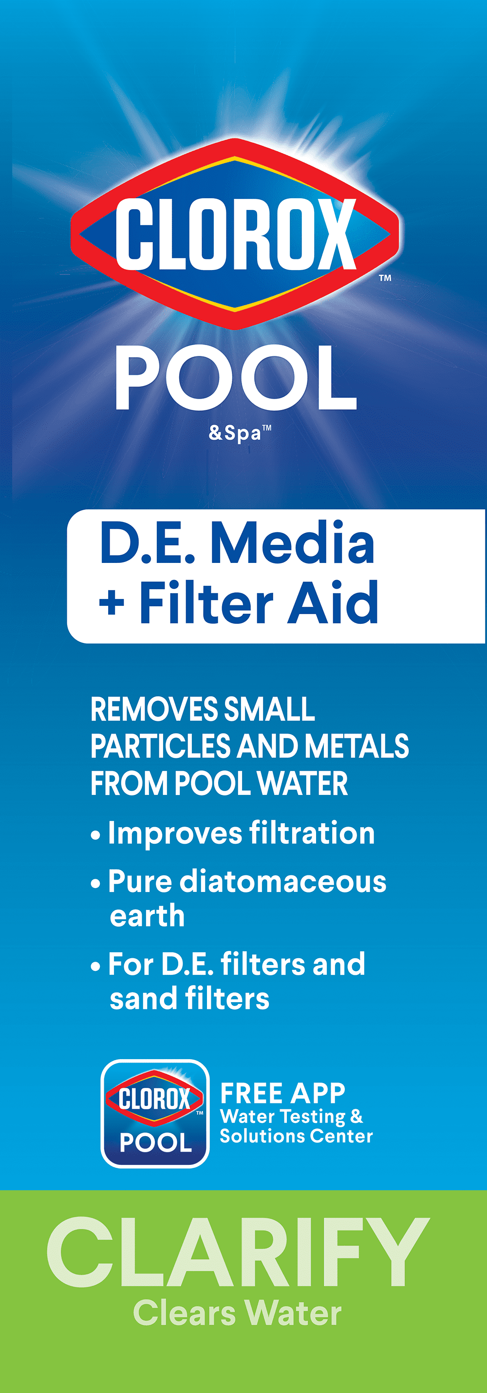 Clorox Pool&Spa Granular D.E. Filter Aid for Swimming Pools, 24 lbs
