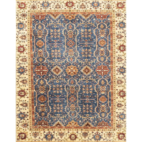 Ahgly Company Machine Washable Indoor Rectangle Abstract Yellow Area Rugs, 4' x 6'