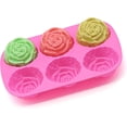 thumbnail image 5 of Paquete de 4 moldes de silicona YONGSHENG forma de rosa 6 cavidades, 5 of 5