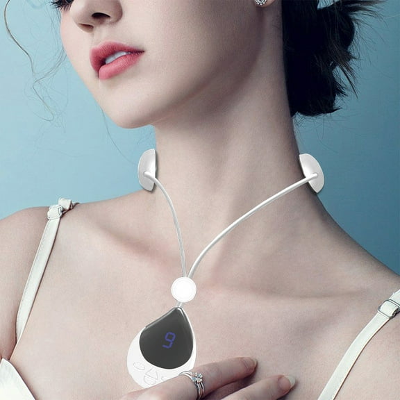 ZFYXGS Hanging Neck Massager for Pain Relief Deep Tissue, Electric Portable Massager with Heat, Portable Neck Massager with 4 Modes 9 Massage Tissue Neck Relaxing Gift for Women Men