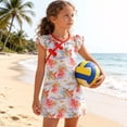 thumbnail image 5 of Afuyipoi Girls Sleeveless Sundress Size 1-12 A-Line Floral Print Button Front Cheongsam Dress for Kids Summer Beach Vacation Multicolor Size 2T, 5 of 6